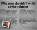 Why Men Shouldn't Write Advice Columns