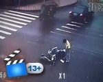 Kung Fu biker wins in a traffic accident in China