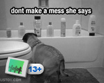 Don't make a mess she says...