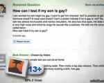How can I test if my son is gay?